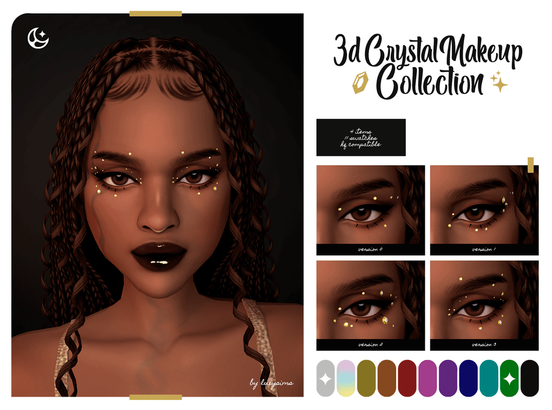 Блестки для глаз 3D Crystal Makeup