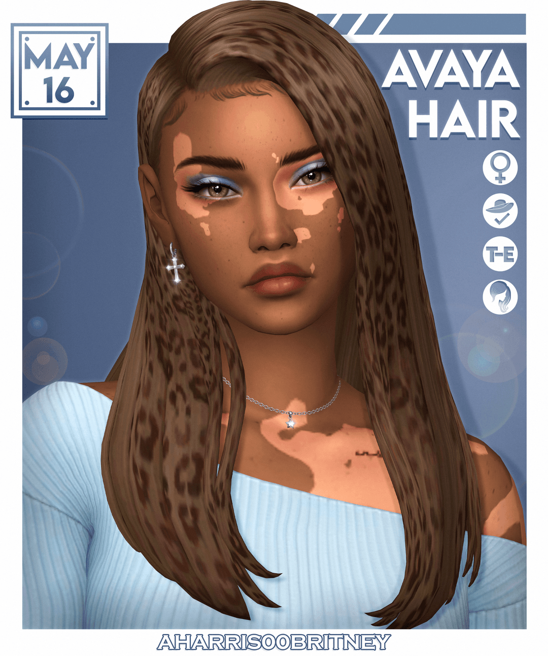 Прическа Avaya Hair | Sims4Mods