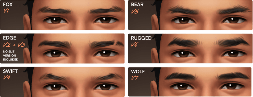 Сет мужских бровей Eyebrow Set No11 — кадр 2