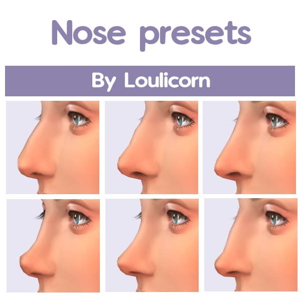 Пресеты носа Female Nose Presets