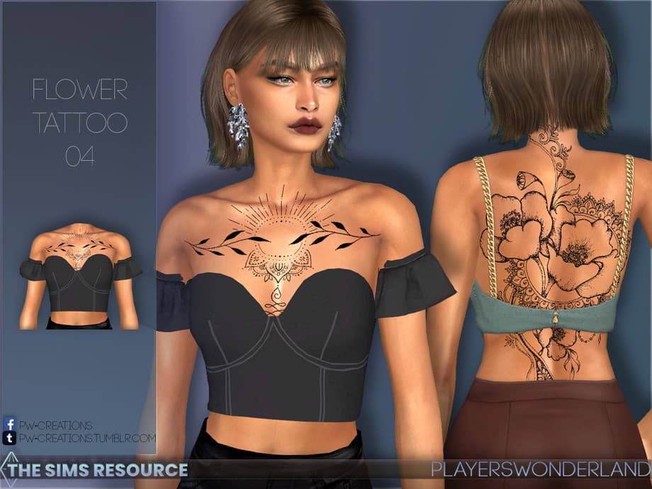 Тату Flower Tattoo 04