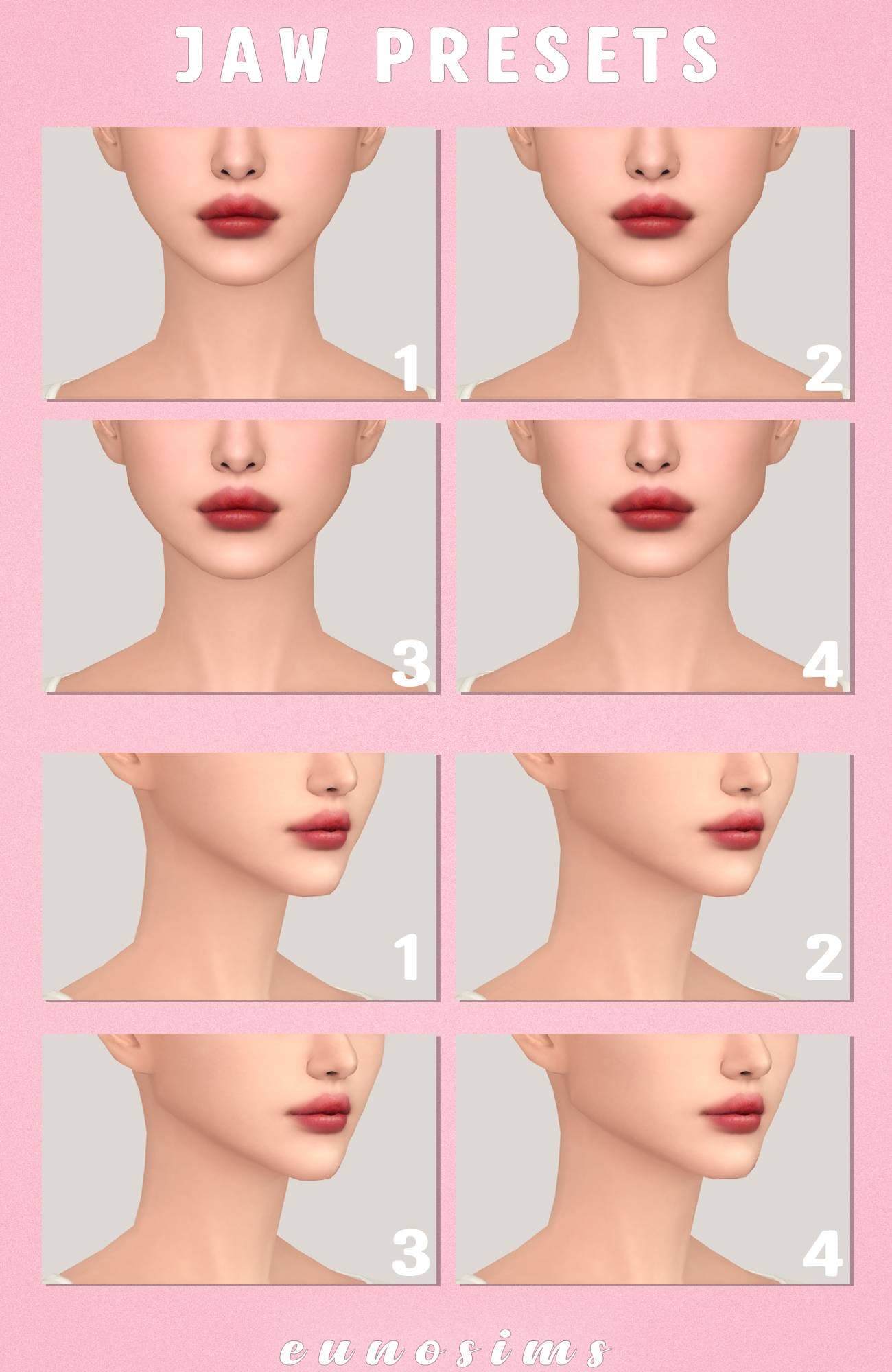 Пресеты подбородка Jaw preset 1-4 — кадр 2
