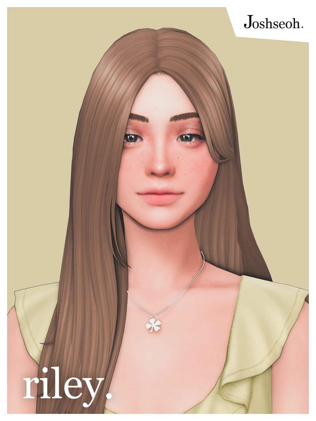 Прическа Riley Hair | Sims4Mods
