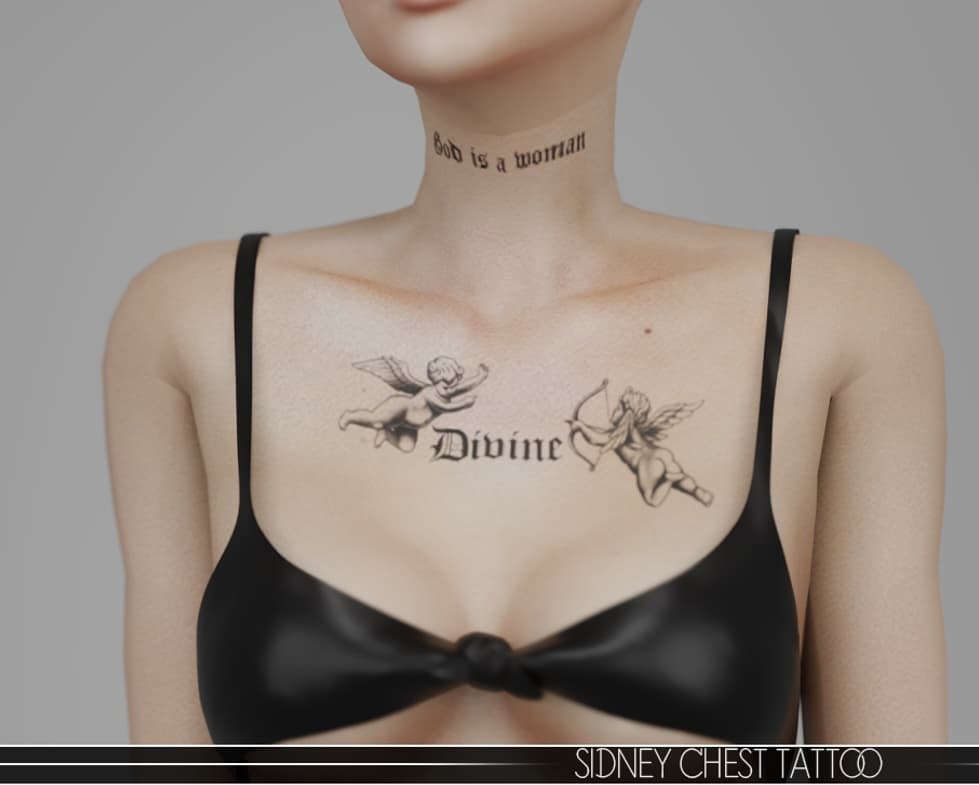 Тату на груди Sidney Chest Tattoos