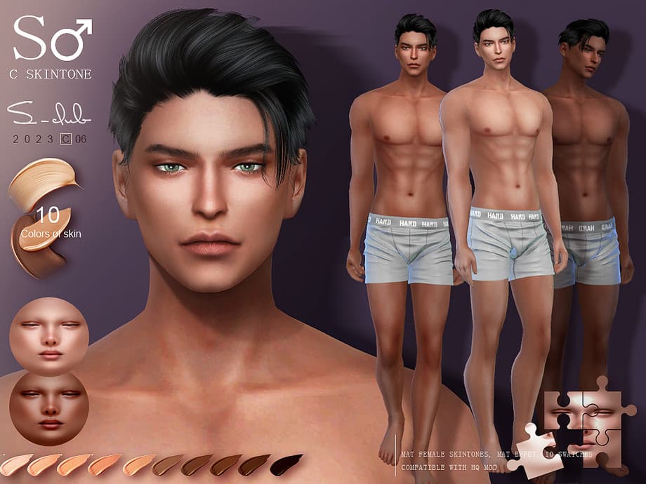 Мужской скинтон Sunny male skintones 0623