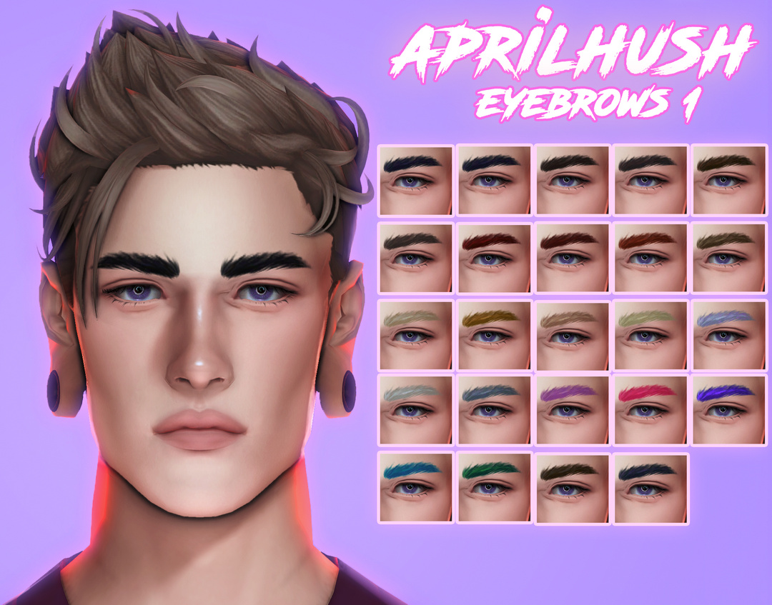 Мужские брови Eyebrows N1 (2 versions) — кадр 2