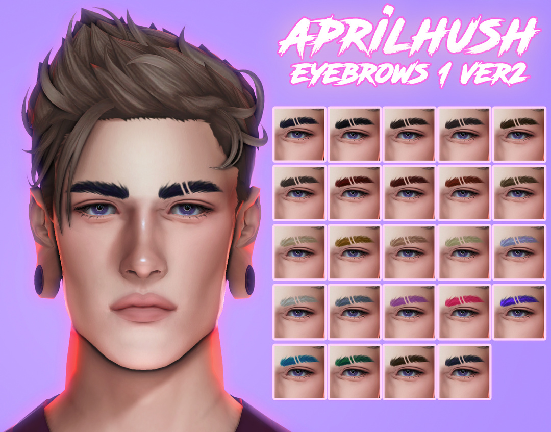 Мужские брови Eyebrows N1 (2 versions)