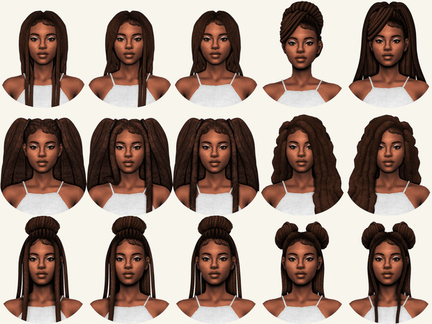 Большой набор причесок Locs Collection (85 шт) — кадр 3