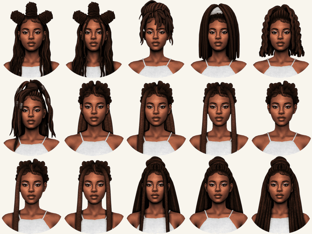 Большой набор причесок Locs Collection (85 шт) — кадр 5