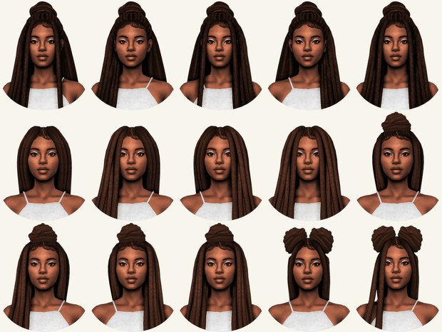Большой набор причесок Locs Collection (85 шт) — кадр 6