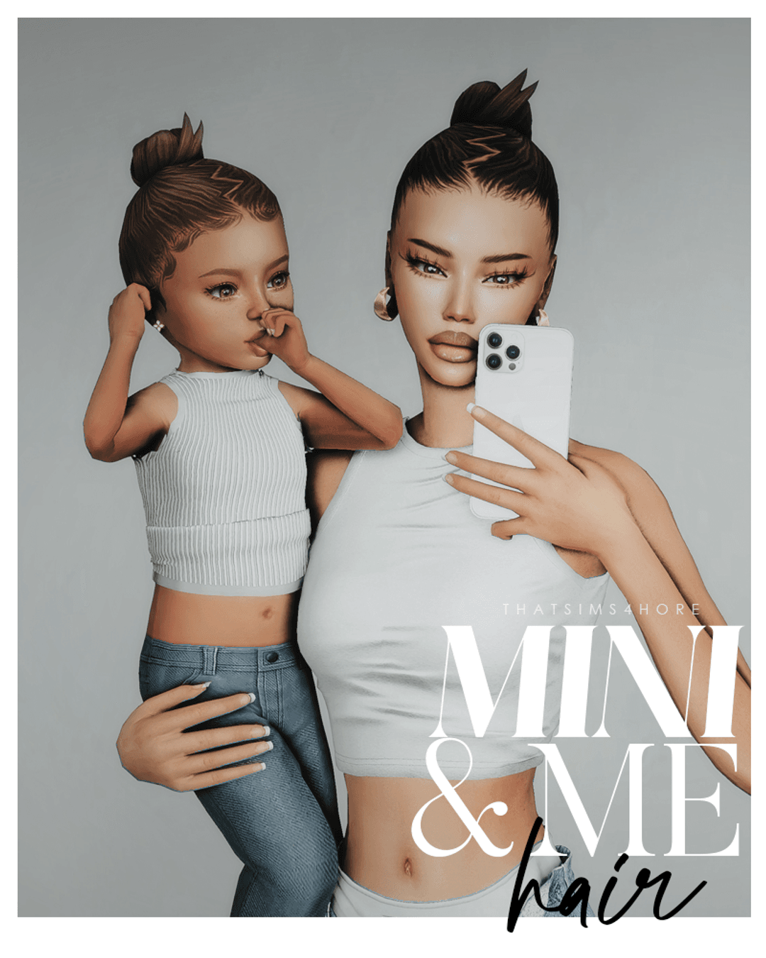 Прическа mini & me part 2