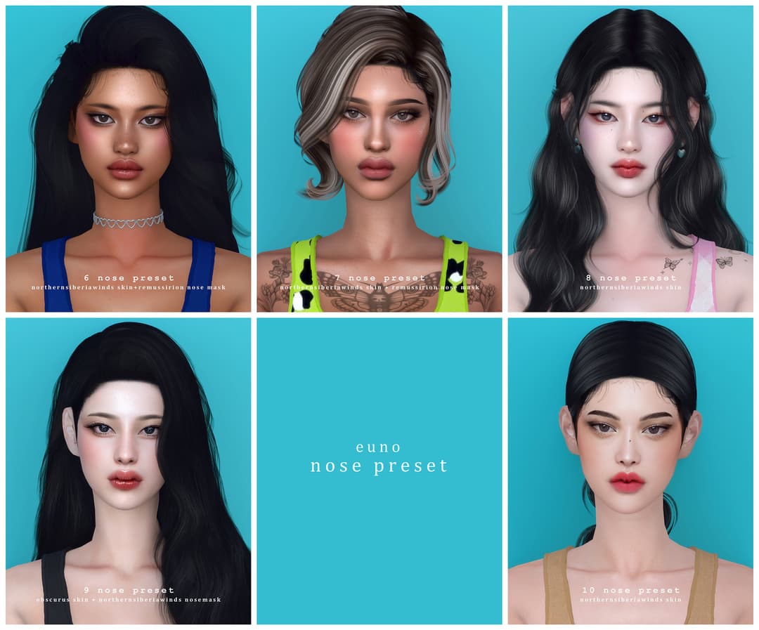 Пресеты носа Nose preset 6-10
