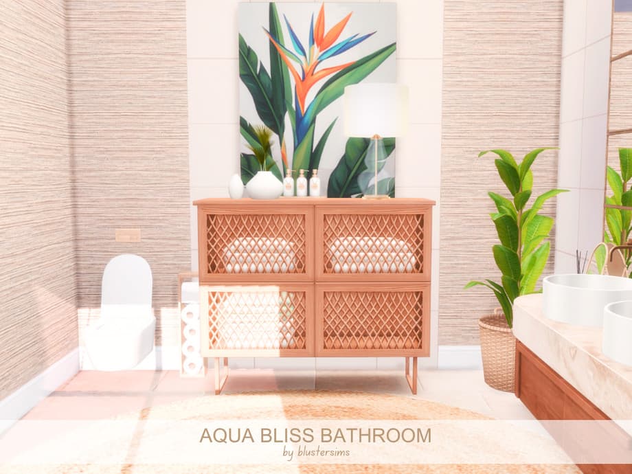 Ванная комната Aqua Bliss Bathroom (CC лот) — кадр 2