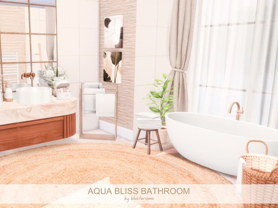 Ванная комната Aqua Bliss Bathroom (CC лот) — кадр 3