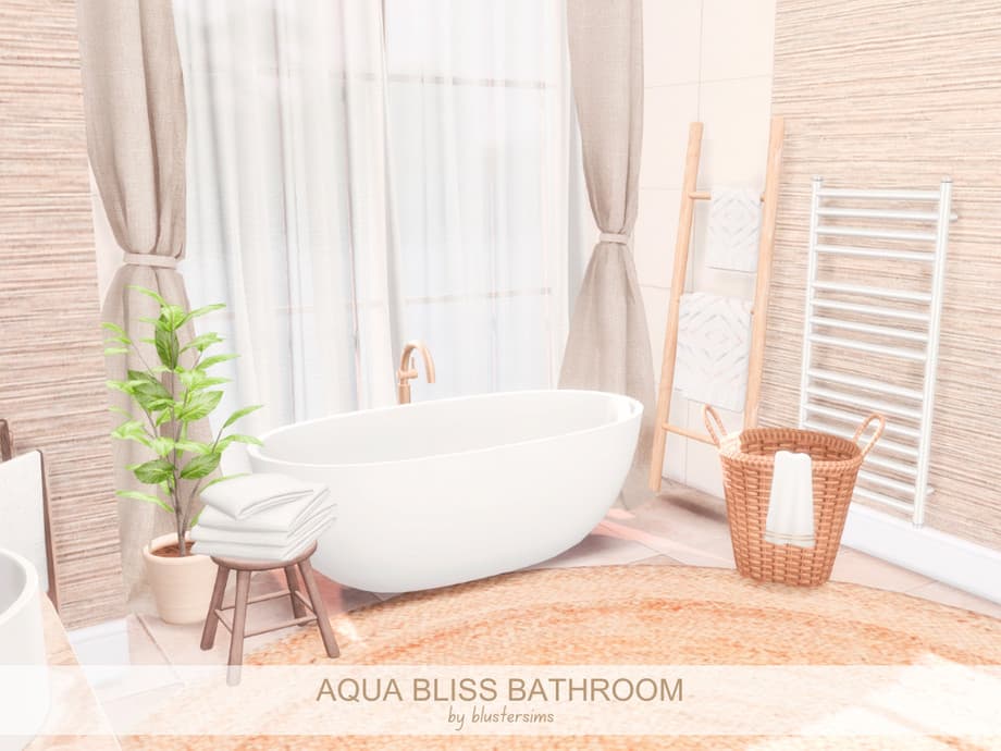 Ванная комната Aqua Bliss Bathroom (CC лот) — кадр 4