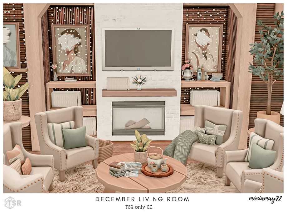 Гостиная December Living Room CC (лот) — кадр 3