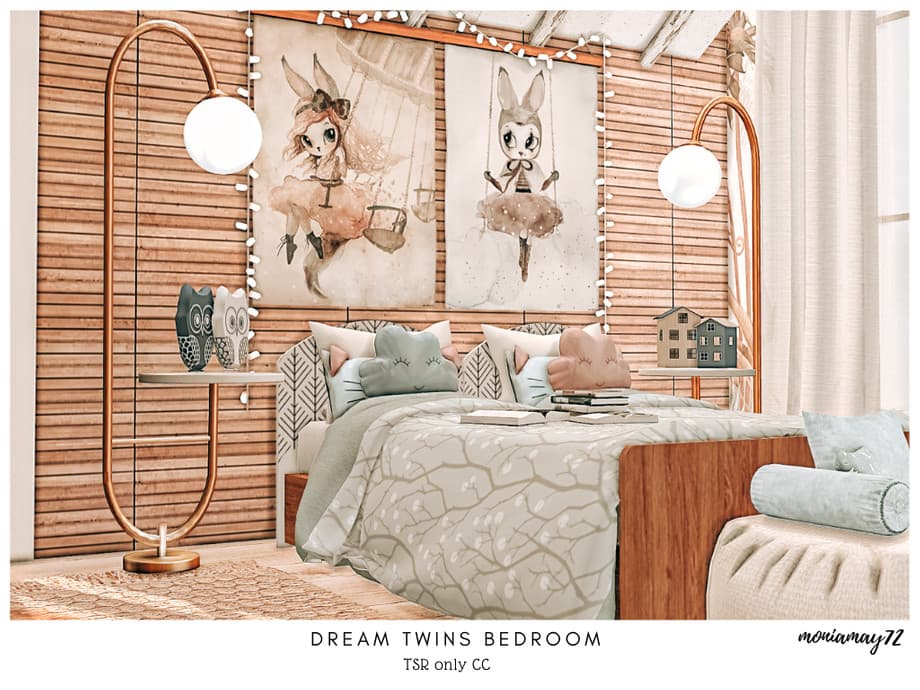 Детская спальня Dream Twins Bedroom CC (лот) — кадр 3