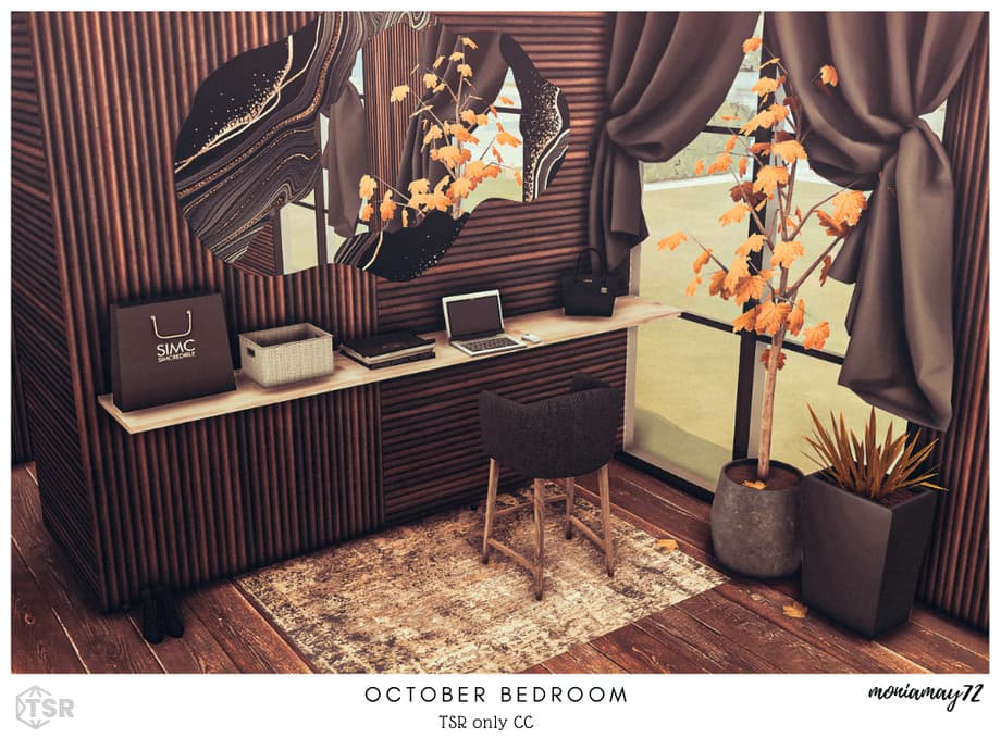 Спальня October Bedroom (CC лот) — кадр 4