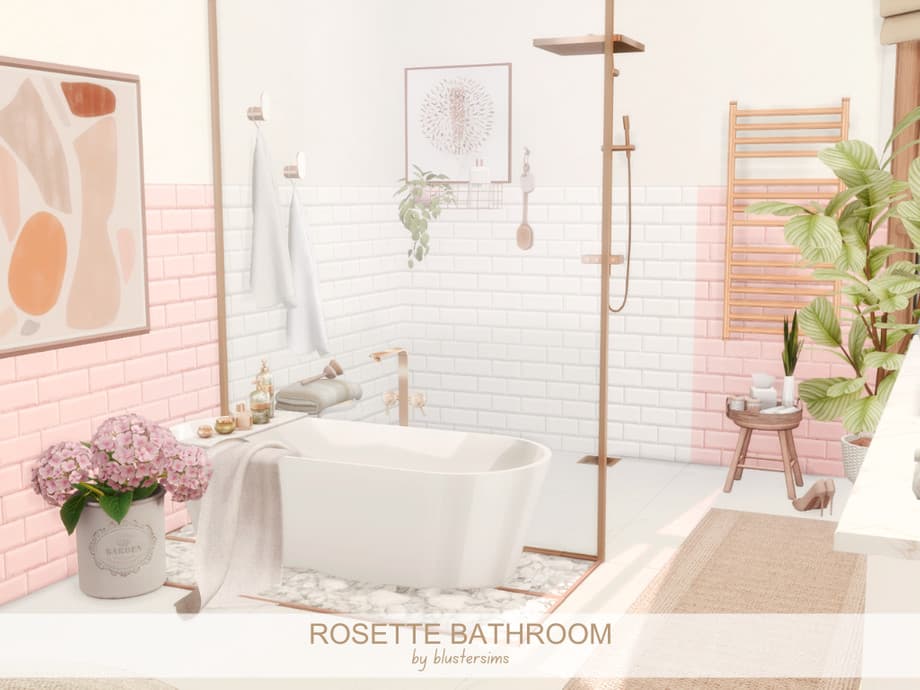 Ванная комната Rosette Bathroom (CC лот) — кадр 2