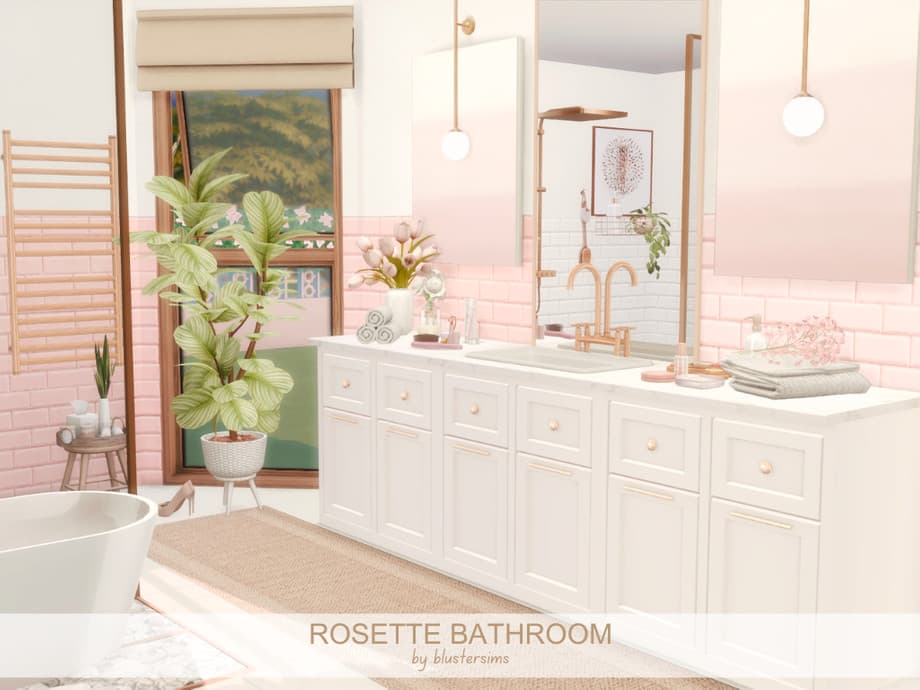 Ванная комната Rosette Bathroom (CC лот) — кадр 3