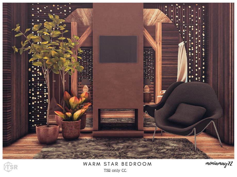 Спальня Warm Star Bedroom (СС лот) — кадр 4