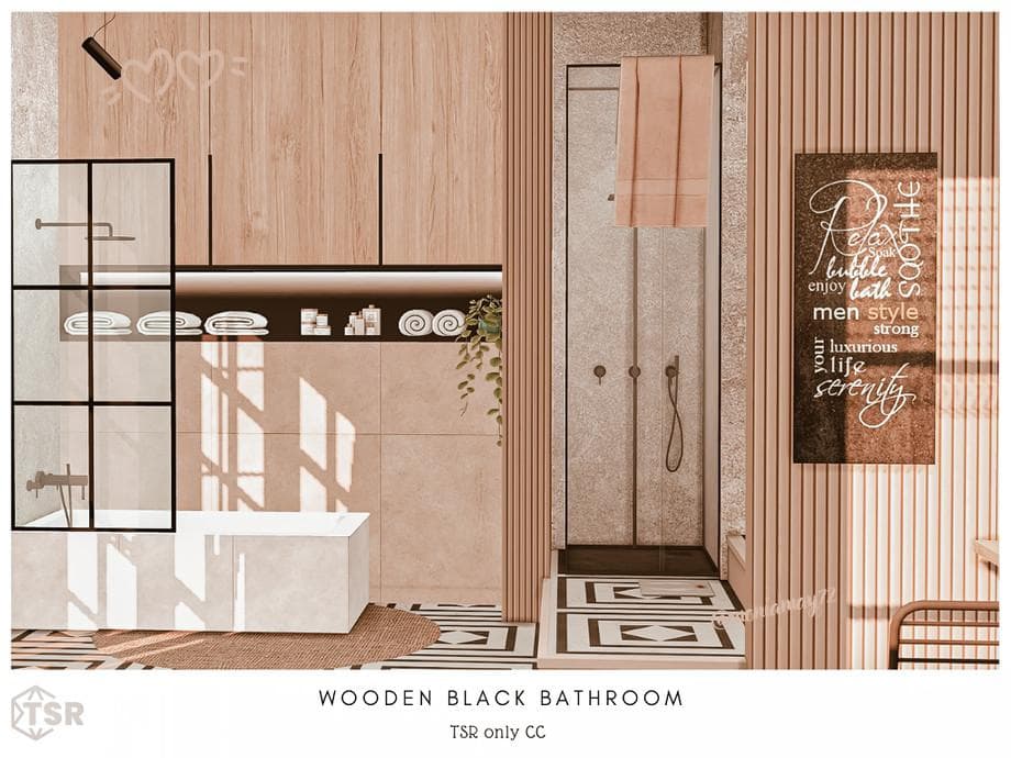 Ванная комната Wooden Black CC (лот) — кадр 2