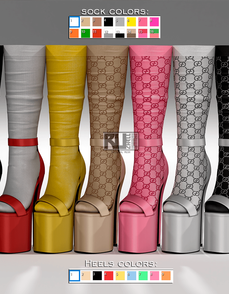 Туфли Arisha Platforms & High Socks — кадр 2