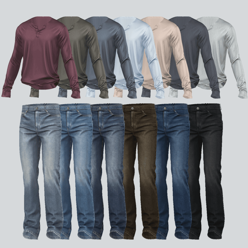 Сет одежды Basic SET 43 — кадр 2