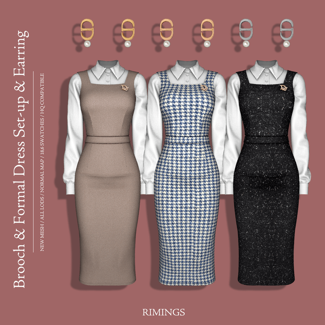Коллекция одежды Brooch & Formal Dress Set