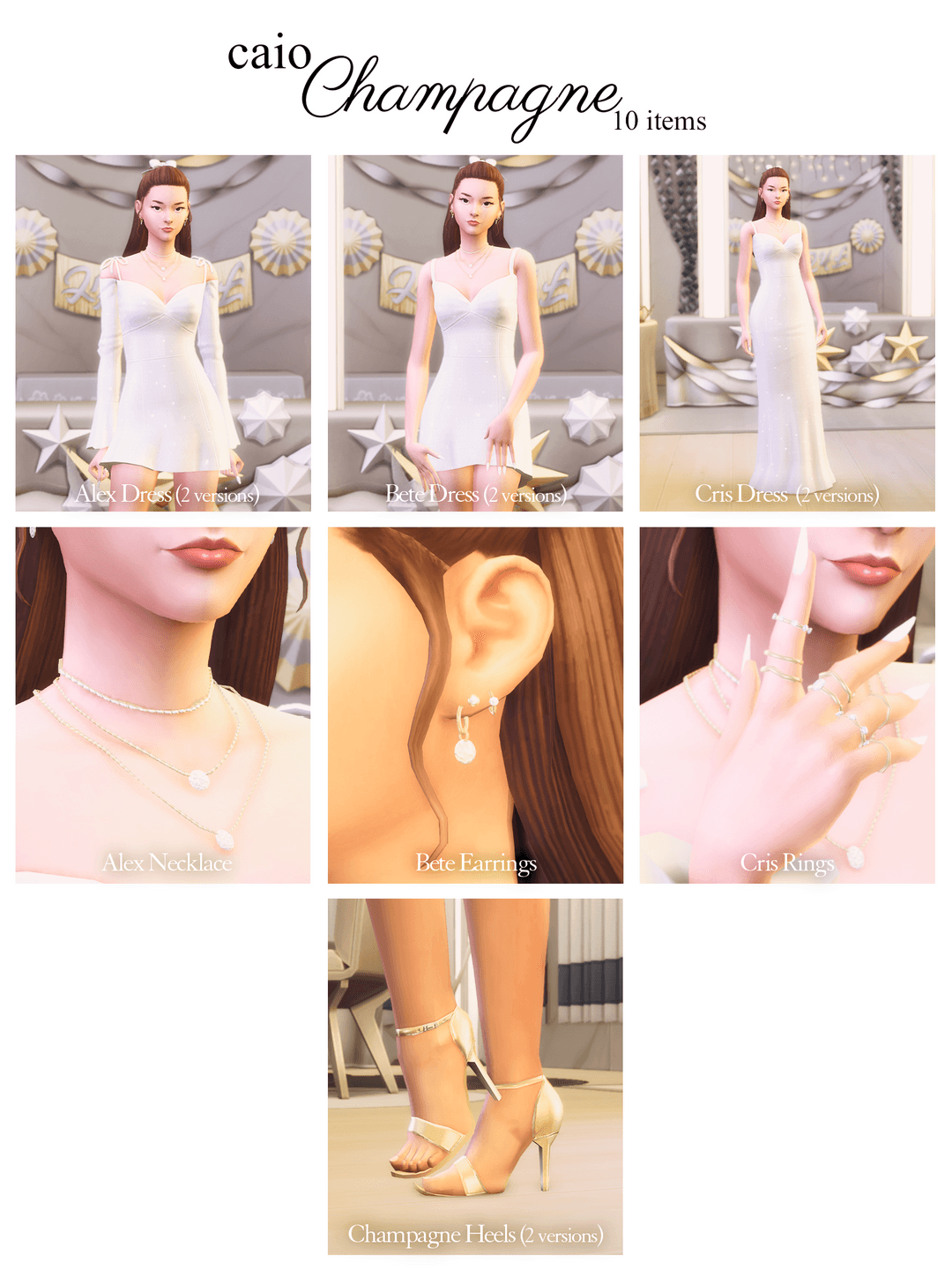 Галерея мода Сет одежды и аксессуаров Champagne #1