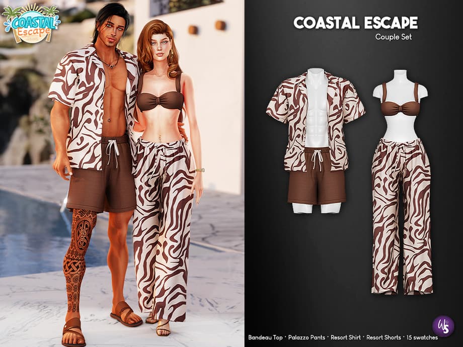 Сет одежды для пары Coastal Escape Couple Set