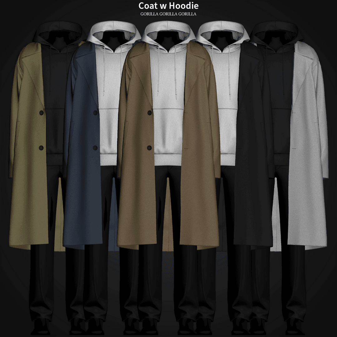 Пальто с худи Coat w Hoodie