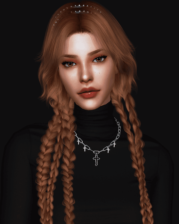 Сет одежды Cropped Turtleneck & Long Skirt & Necklace — кадр 3