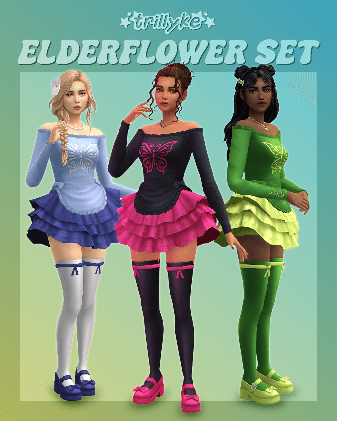 Костюм с юбкой Elderflower