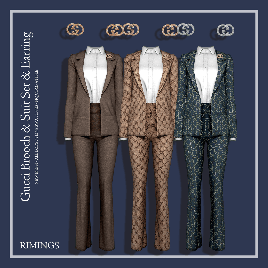 Костюм Gucci Brooch Suit Set