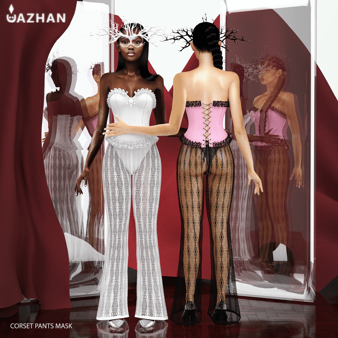 Комплект Lace Outfit & Gem Mask