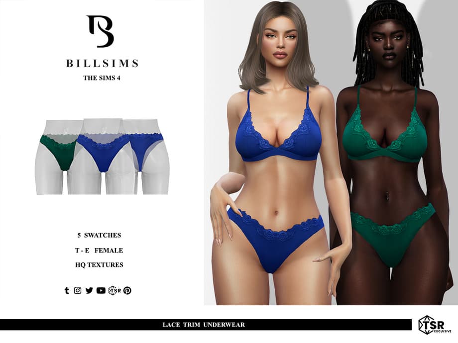 Нижнее белье Lace Trim Underwear