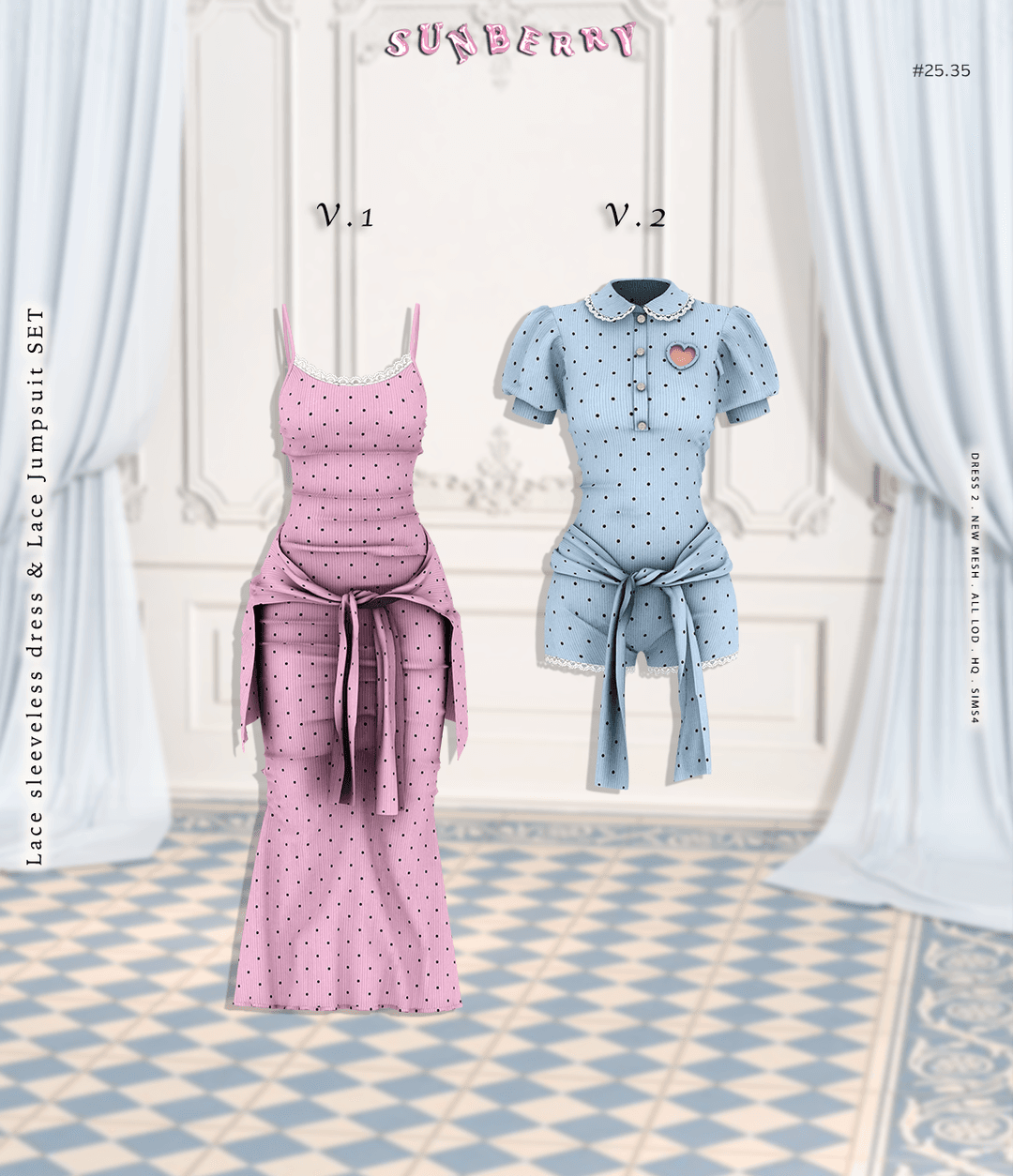 Сет одежды Lace sleeveless dress & Lace Jumpsuit — кадр 2
