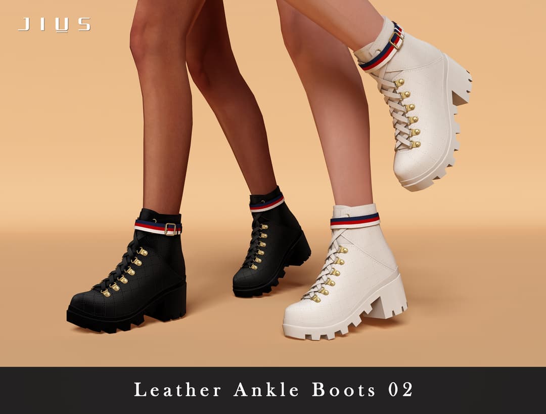 Ботинки Leather Ankle Boots 02
