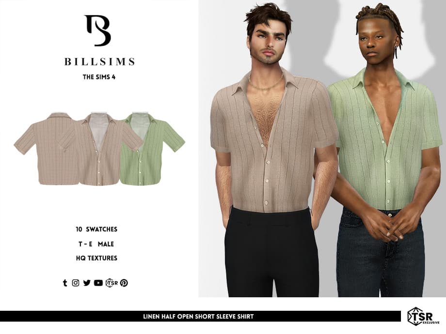 Рубашка Linen Short Sleeve Shirt