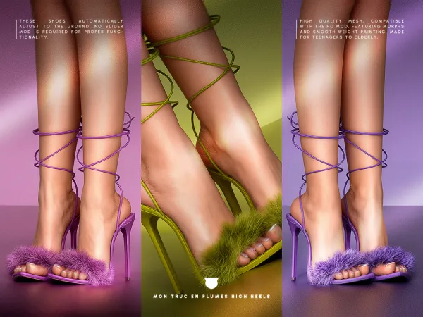Туфли Mon Truc En Plumes High Heels