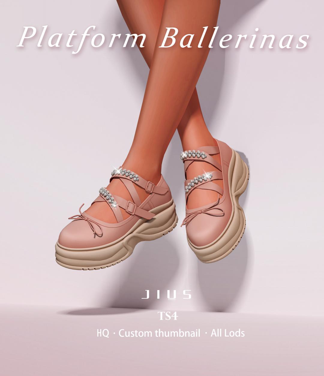Балетки на платформе Platform Ballerinas 01