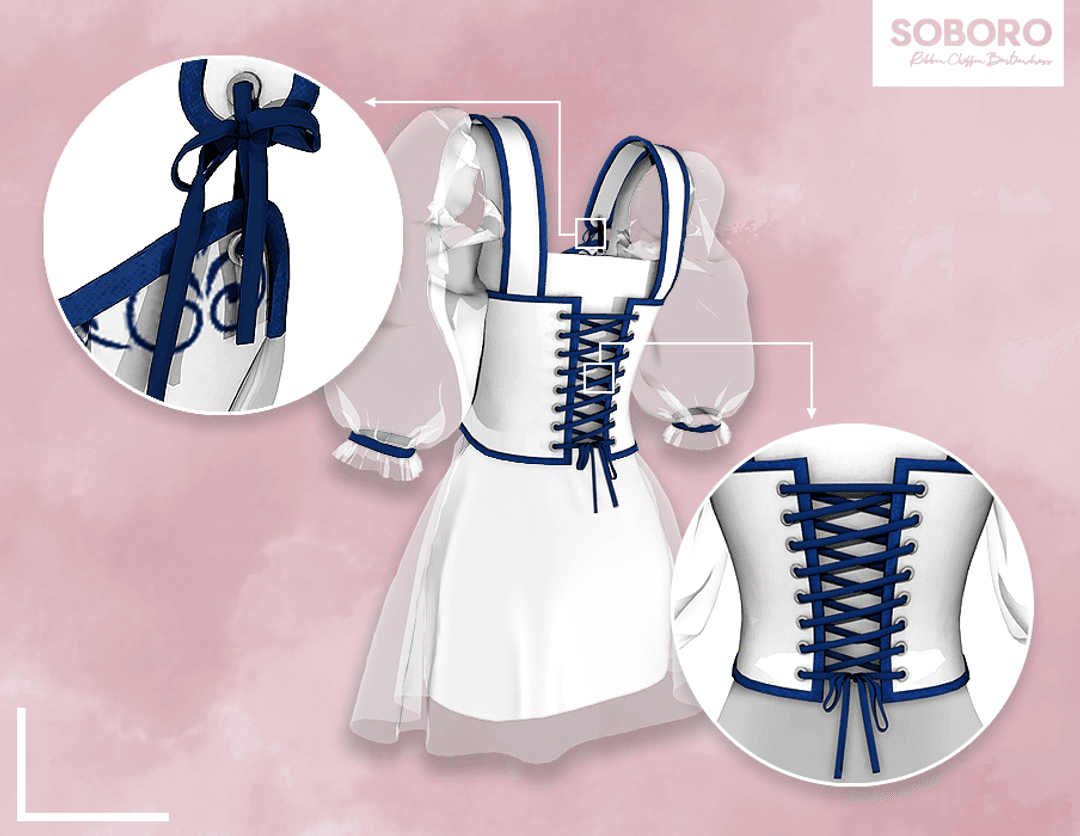 Платье Ribbon Chiffon Bustier Dress — кадр 4