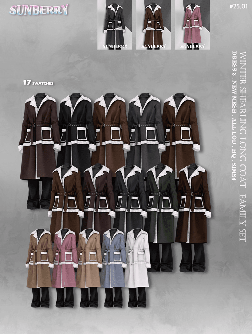 Пальто Shearling Coat Family — кадр 3