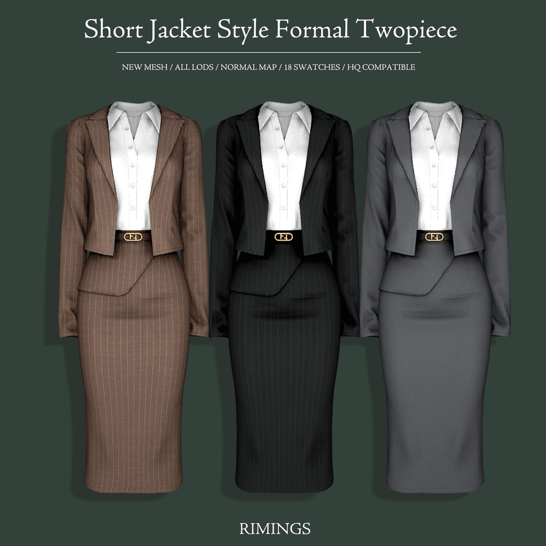 Деловой костюм Short Jacket Style Formal Twopiece