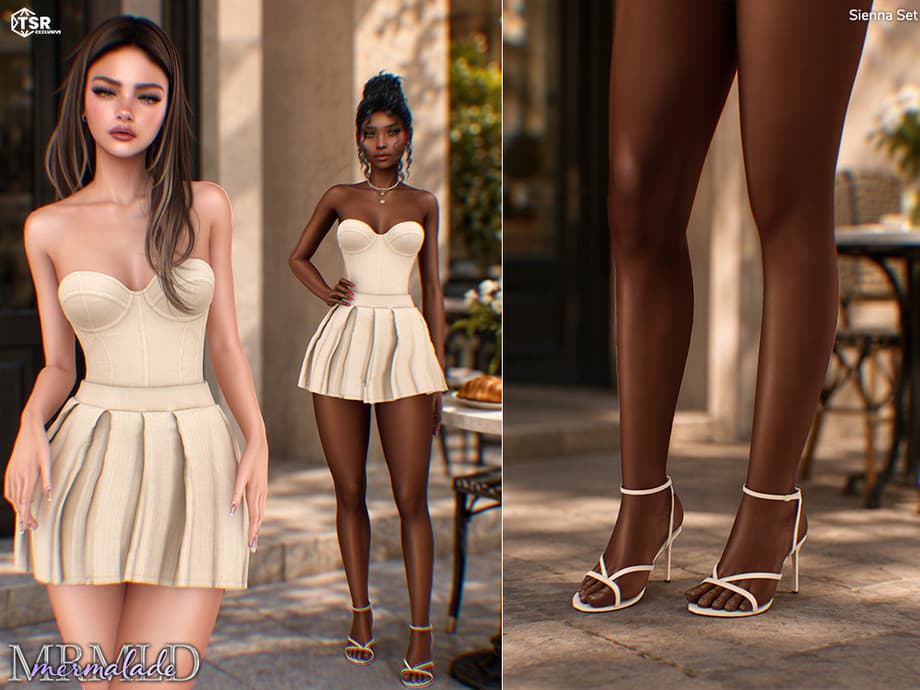 Топ, юбка и босоножки Sienna Set