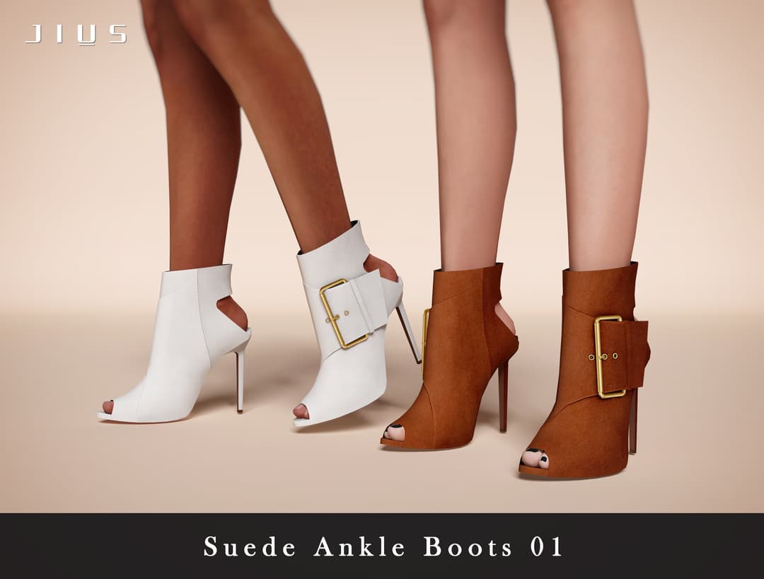 Замшевые ботильоны Suede Ankle Boots 01
