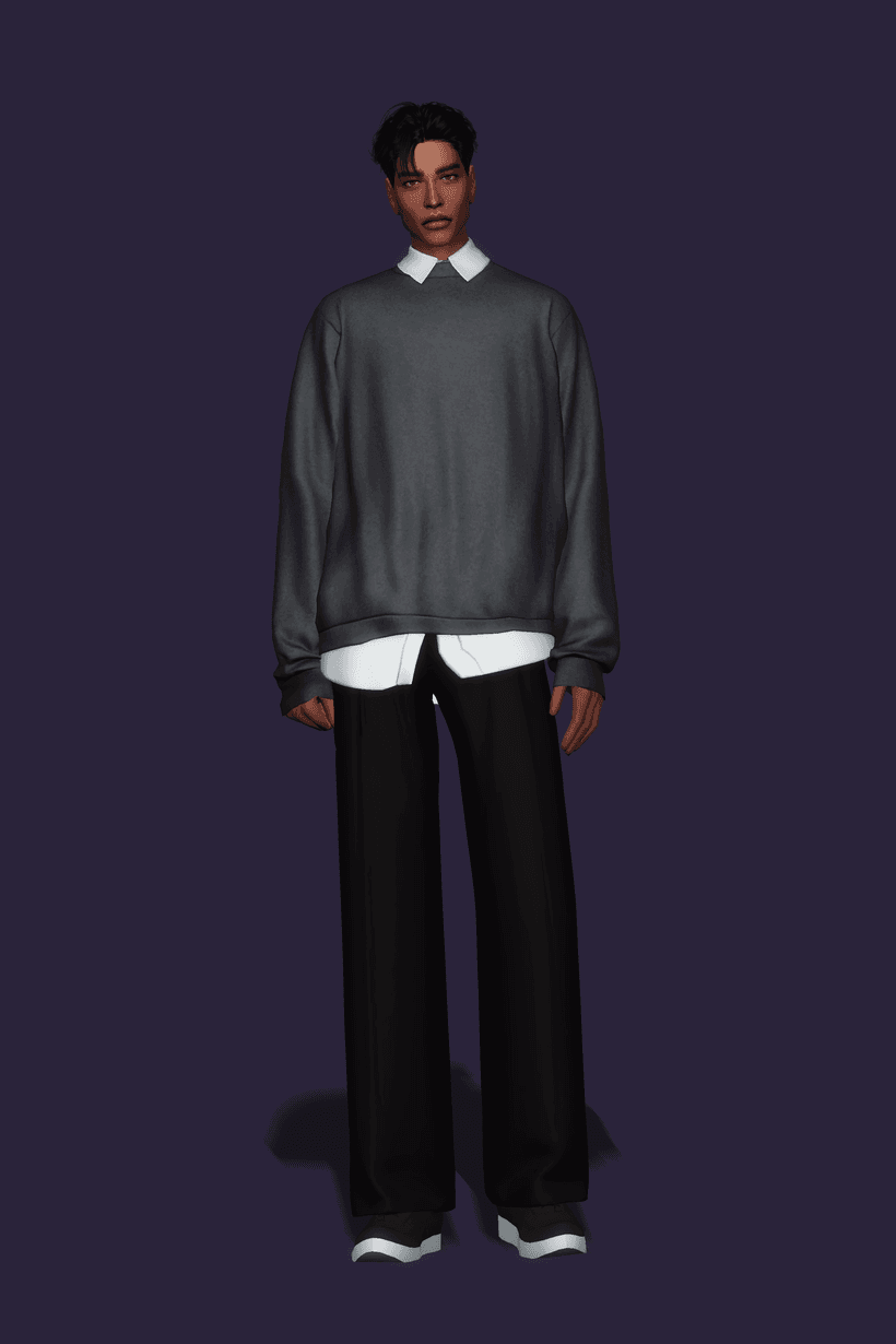 Свитшот Sweatshirt w Shirt — кадр 3