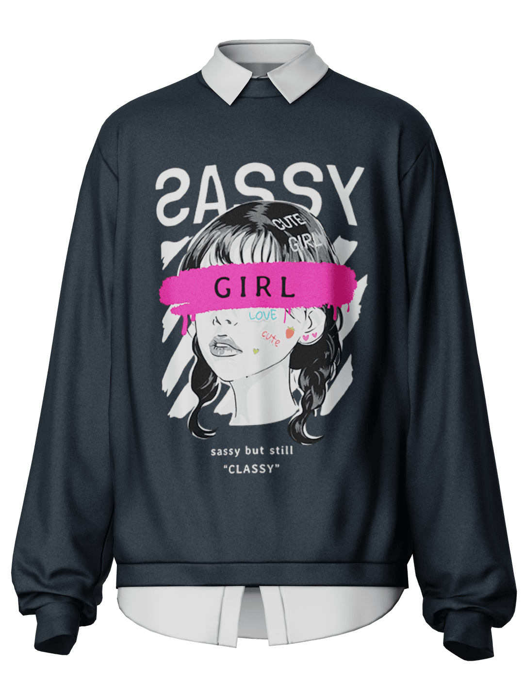 Свитшот Sweatshirt w Shirt — кадр 4