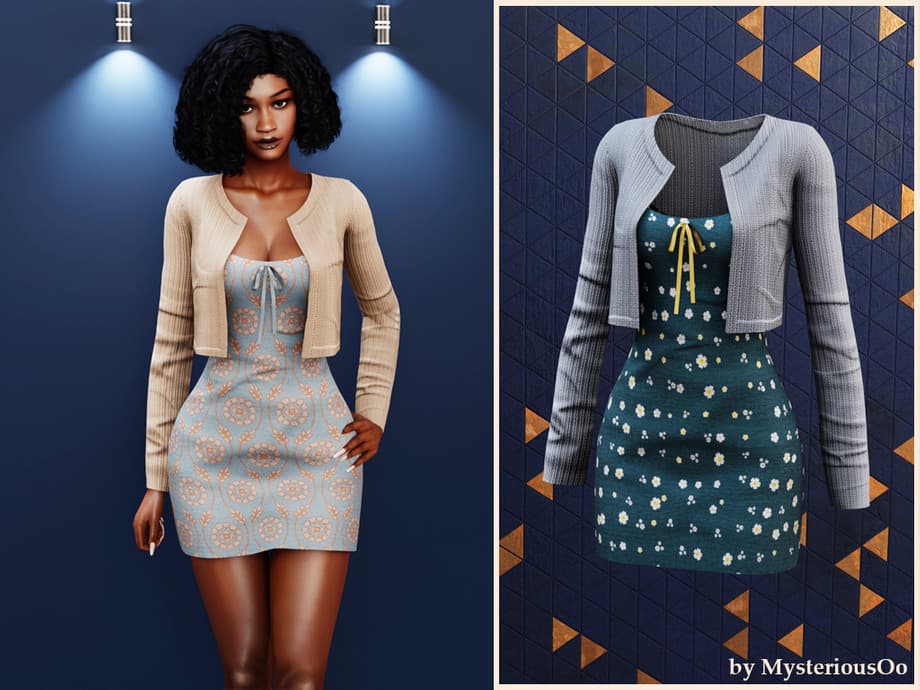 Платье с кардиганом Sweet bloom knit set